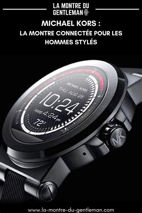 montre connectee michael kors homme|michael kors black watches women.